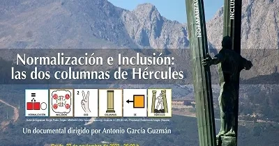 Banner de la presentación del documental “Normalización e Inclusión: las dos columnas de Hércules” el pasado 27 de noviembre de 2023 (Fuente: UGR)
