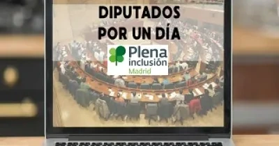 Banner de la celebración del acto Diputados por un Día, que protagoniza Plena Inclusión Madrid