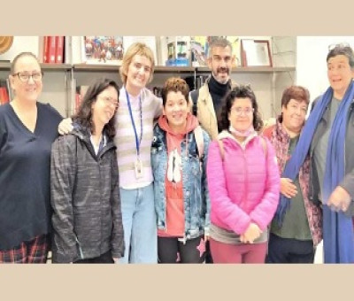 Algunas de las personas con discapacidad intelectual de Apadis que colaborarán en las bibliotecas de San Sebastián de los Reyes (Fuente: Plena Inclusión Madrid)