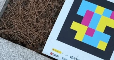 Un código Navilens dentro del campus de la UFV