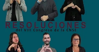 Banner sobre la presentación de las Resoluciones del VIII Congreso de la CNSE (Fuente: CNSE)
