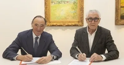 Momento de la firma del acuerdo entre el Thyssen y Bankinter (Fuente:  Museo Thyssen)