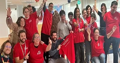 Visita de la Fundación LUDALIA en las oficinas de Unilever en Viladecans en el Día Internacional de las Personas con Discapacidad (Fuente: Unilever)
