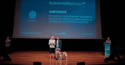 Pedro Esquiva y Marta Aisa representantes de ambas entidades durante la presentacion del proyecto