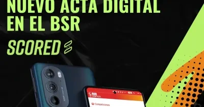 logo del acta digital de bsr españa y una captura de un movil en la web oficial