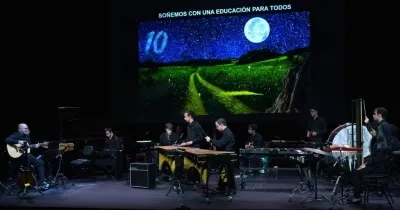Agrupación Musical Inclusiva del Teatro Real durante un acto