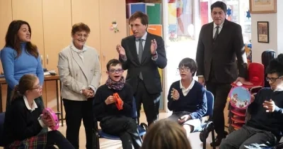 Martínez Almeida en un acto con personas con síndrome de down en Madrid