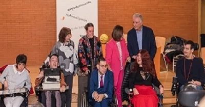 Momento de la entrega de los ‘Diplomas Kilómetros de vida 2023’ de ASPACE Madrid (Fuente: Sangiagophotography.com)