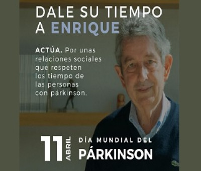 Cartel de la campaña ‘Dame mi tiempo’ por el Día Mundial del Párkinson (Fuente: Federación Española de Párkinson)