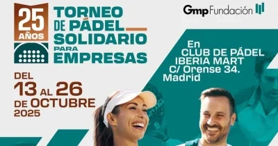 Foto del cartel en la parte superior del Torneo de Pádel Solidario