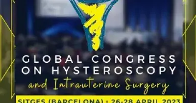 Banner del 4º Congreso Mundial de Histeroscopia, en Sitges (Barcelona)