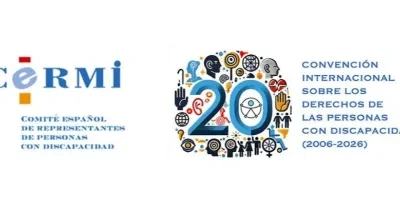 CERMI logo 20 aniversario de la convencion internacional sobre los derechos de las personas con discapacidad
