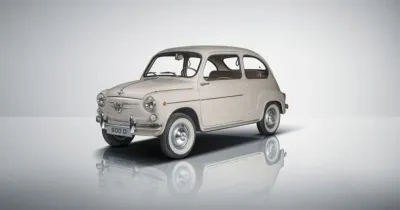 SEAT 600 blanco expuesto