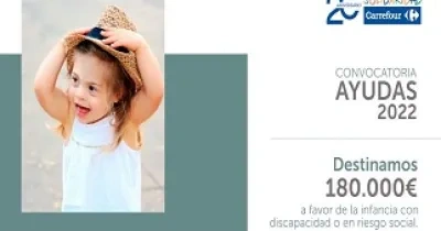 Cartel de la Convocatoria de Ayudas 2022 de la Fundación Solidaridad Carrefour