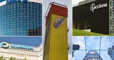 fachadas de las principales sedes de las empresas que están en la noticia