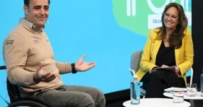 Fernando Vega de Seoane y Ana López Casero, en un momento de su participación en la jornada (Fuente: Jorge Villa/Servimedia)