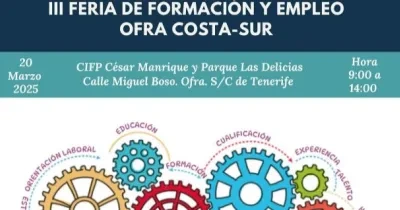 Cartel de la feria con fecha, lugar y horario