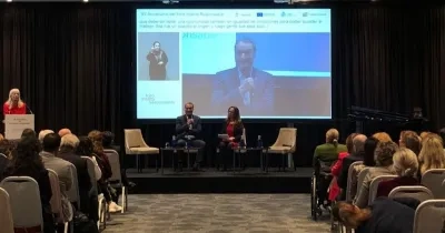 esús Alonso y Mar Medeiros, este miércoles en el acto por el 15 aniversario del Foro Inserta Responsable
