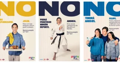 cartel de la campaña con las 3 imagenes explicadas en el cuerpo de la noticia