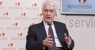 El presidente de Unicef España, Gustavo Suárez Pertierra, en Servimedia (Fuente: Jorge Villa)