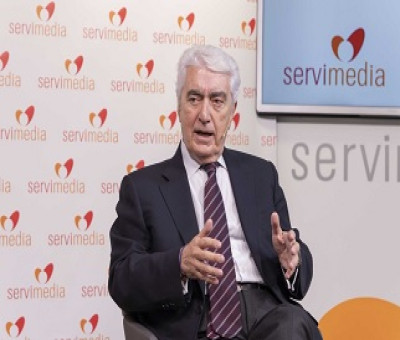 El presidente de Unicef España, Gustavo Suárez Pertierra, en Servimedia (Fuente: Jorge Villa)