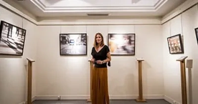 Victoria Adame en su exposición