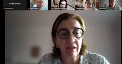 Reunión telemática de varias personas del cermi