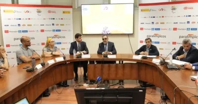 mesa redonda de representantes del CSD, CPE y deportistas durante la presentación oficial de la lista de los 150 deportistas que irán a París 2024