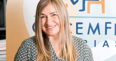 Mónica Oviedo durante un acto de COCEMFE