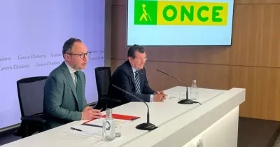 Xavier Espot y Ángel Sánchez, durante la presentación de los acuerdos