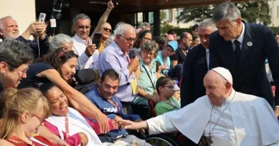 Encuentro del Papa Francisco con personas con discapacidad en Portugal