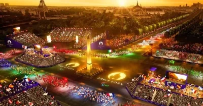 diseño de como será la ceremonia de inauguración de los Juegos Olímpicos y Paralímpicos en París 2024