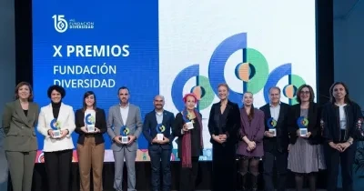 recogida de los premios Fundación Diversidad otorgado a ILUNION y otras empresas