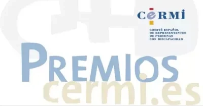 cartel de los premios cermi.es 2024 con el logo de cermi arriba a la izquierda