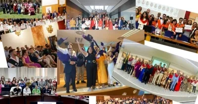 Composición de fotos de graduaciones UniDiversidad del curso 2023/24