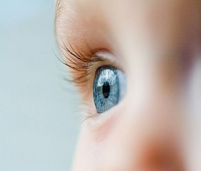 Fotografía de un ojo abierto para ver la retina (Fuente: UCM)