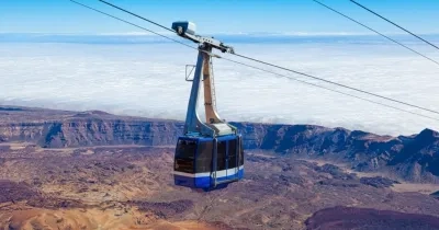Teleférico del Teide durante un descenso desde la montaña