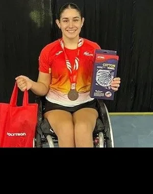 La medallista Maya Alcaide | Foto de Federación Española de Bádminton
