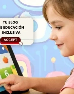 Una niña interactúa con su tableta para aprender matemáticas