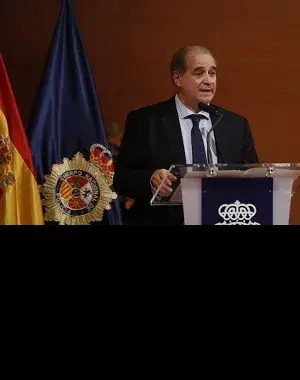 El Director General de la Policia, Francisco Pardo, en una de sus intervenciones