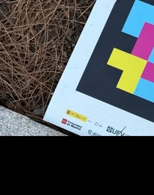 Un código Navilens dentro del campus de la UFV