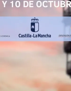 Cartel de la V Supercopa de España de baloncesto en silla de ruedas. En primer plano aparecen un balón de baloncesto y parte de una silla de ruedas, con la ciudad de Cuenca al fondo. La imagen anuncia la celebración del torneo los días 9 y 10 de octubre e incluye los logotipos de BSR España, Fundación ONCE, FEDDF, CaixaBank y el Consejo Superior de Deportes.