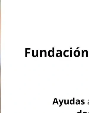 Alt text:  Cartel del programa Fundación ONCE-Investiga. A la izquierda, primer plano de una persona en silla de ruedas en un pasillo interior desenfocado. A la derecha, sobre fondo blanco, aparecen los logotipos de la Unión Europea y Fundación ONCE, junto al texto: “Programa Fundación ONCE-Investiga. Ayudas a la investigación y doctorado para estudiantes con discapacidad”.