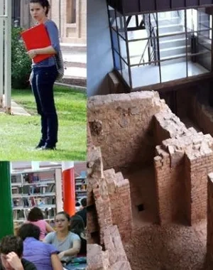 imagenes del campus de la UCLM, salen los jardines exteriores, la biblioteca y algunos pasillos