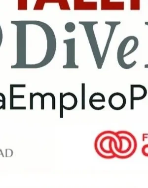 Logotipo del programa Talento Diverso Potencia Empleo Público sobre fondo blanco. En la parte superior aparece un icono formado por tres figuras estilizadas en gris y rojo, junto al texto “TALENTO DiVeRso”. Debajo se lee “PotenciaEmpleoPúblico”. En la zona inferior aparecen los logotipos de la Fundación Derecho y Discapacidad y la Fundación ONCE. En la parte inferior se muestra el logotipo del Gobierno de España y del Ministerio de Derechos Sociales, Consumo y Agenda 2030.