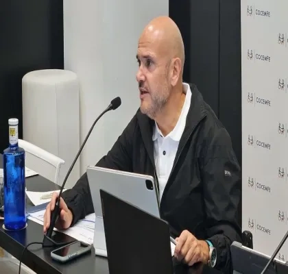 El presidente de Cocemfe, Anxo Queiruga, en un acto reciente