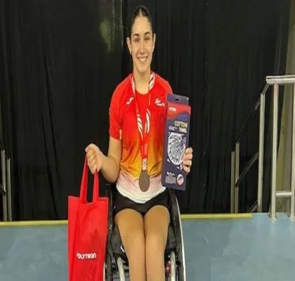 La medallista Maya Alcaide | Foto de Federación Española de Bádminton