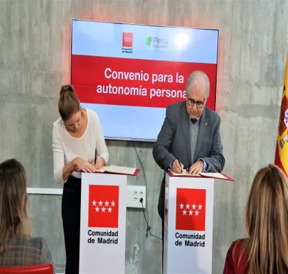 Firma entre la Comunidad de Madrid y Plena Inclusión