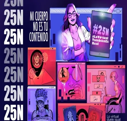 Detalle del cartel del manifiesto de Cemudis por el 25N