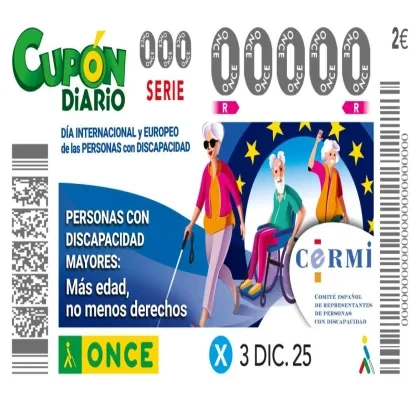 El Cupón dedicado a las personas mayores con discapacidad 